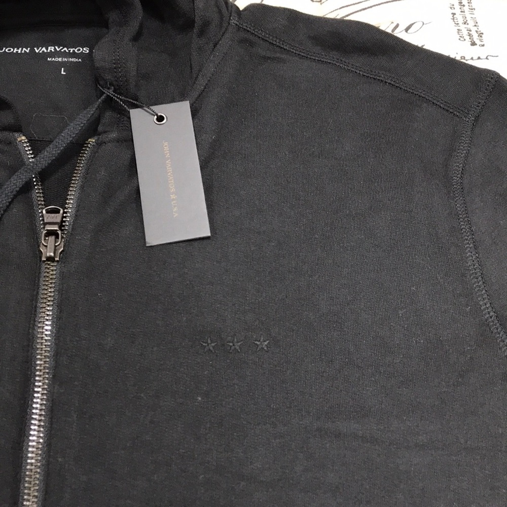 🎁John Varvatos Star USA Front Zip Hoodie - Picture 5 of 10